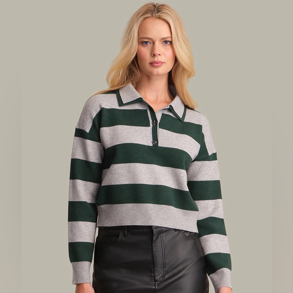 NWT 525 LENNON RUGBY STRIPE PULLOVER
